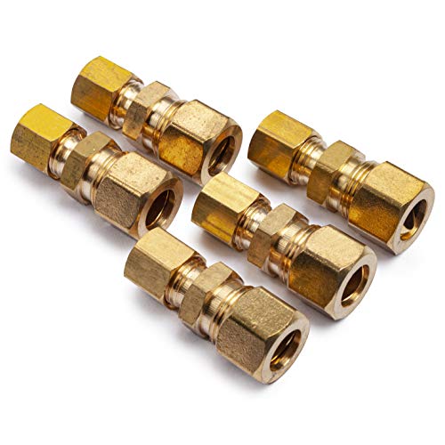 Ltwfitting 1/4-Inch Od Compression Tee, Brass Compression Fitting