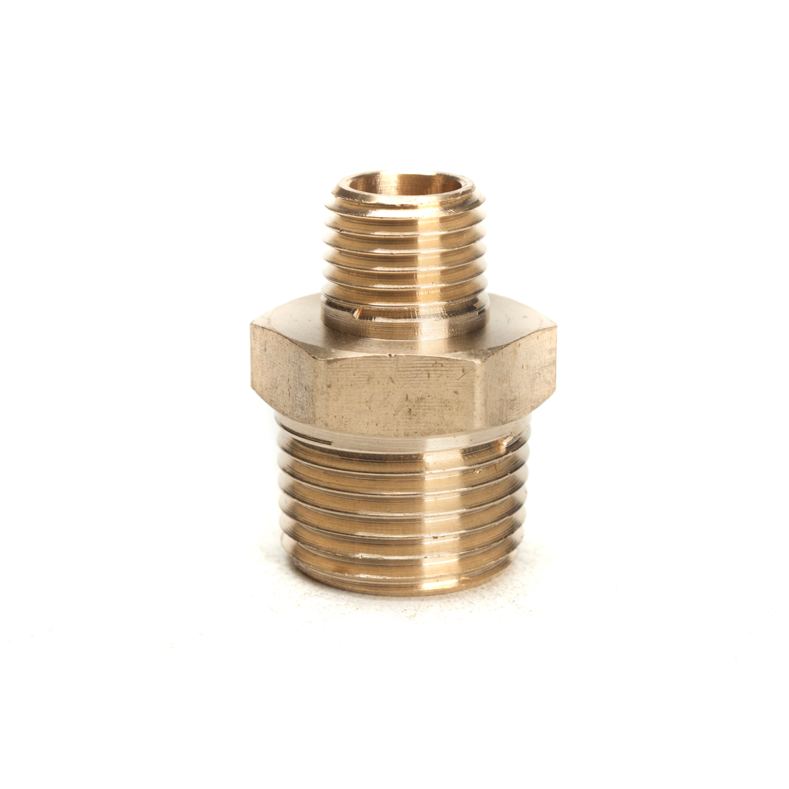 3/4 Female to 1/2 Male Thread Hex Reducing Nipple Connector Brass