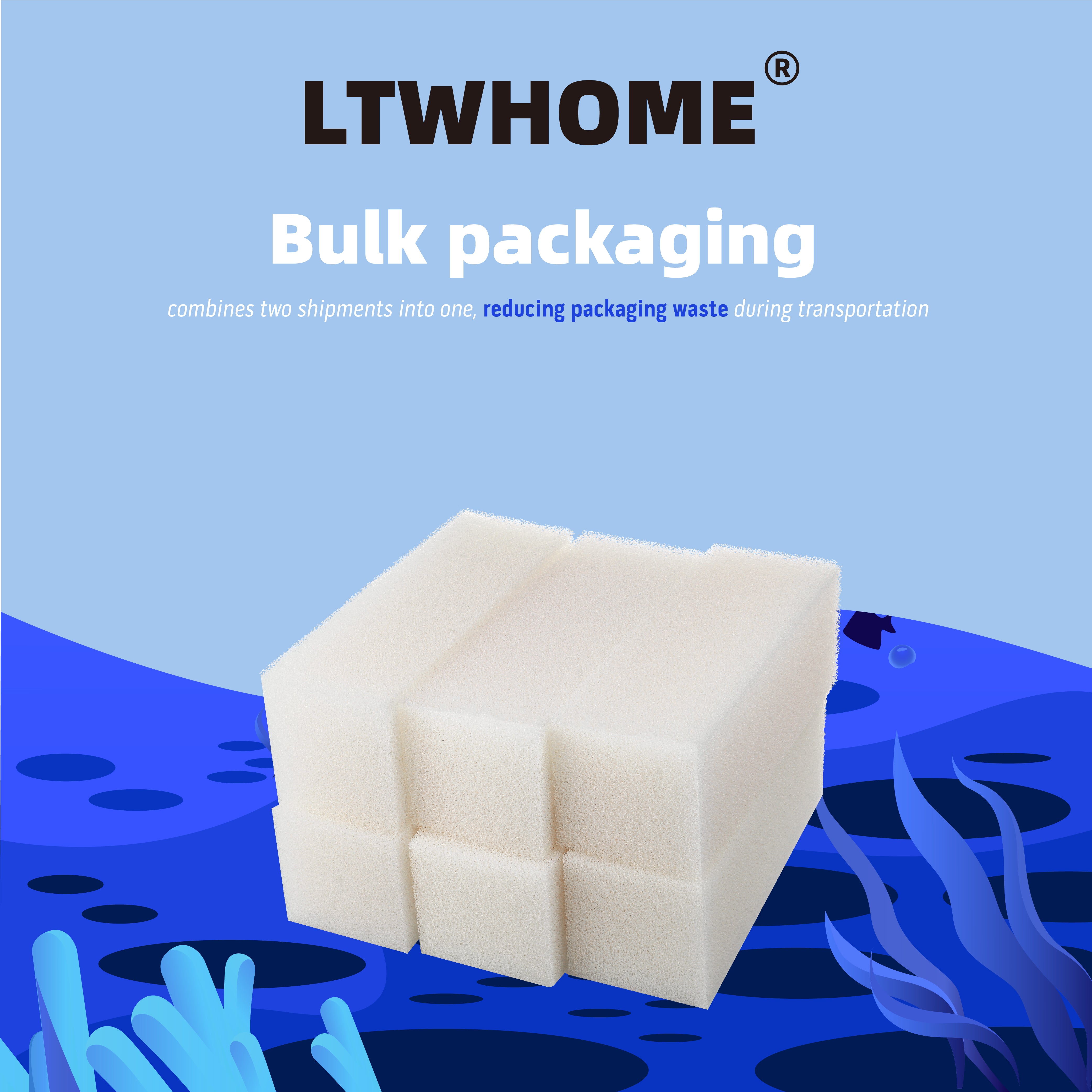 LTWHOME Foam Filter Pads Fit for Aqua Clear 110/500 AquaClear(Pack of 6)