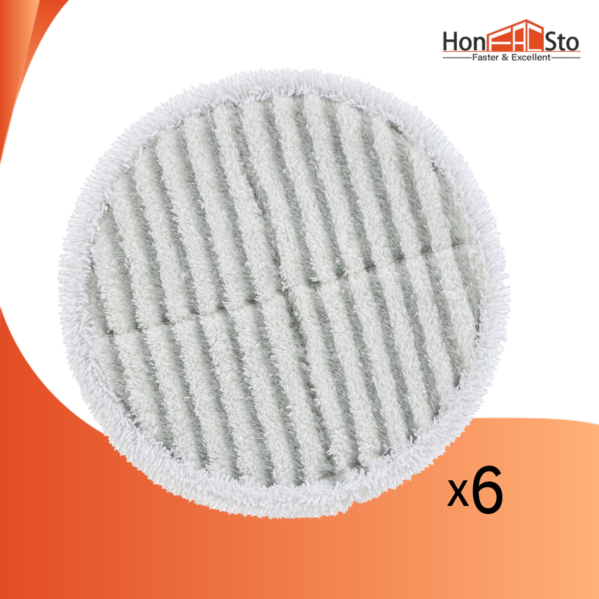 LTWHOME Replacement 8.6 Inches Scrubby Mop Pads Fit for Bissell Spinwave 2039 Series 2039A 2124 (Pack of 6)