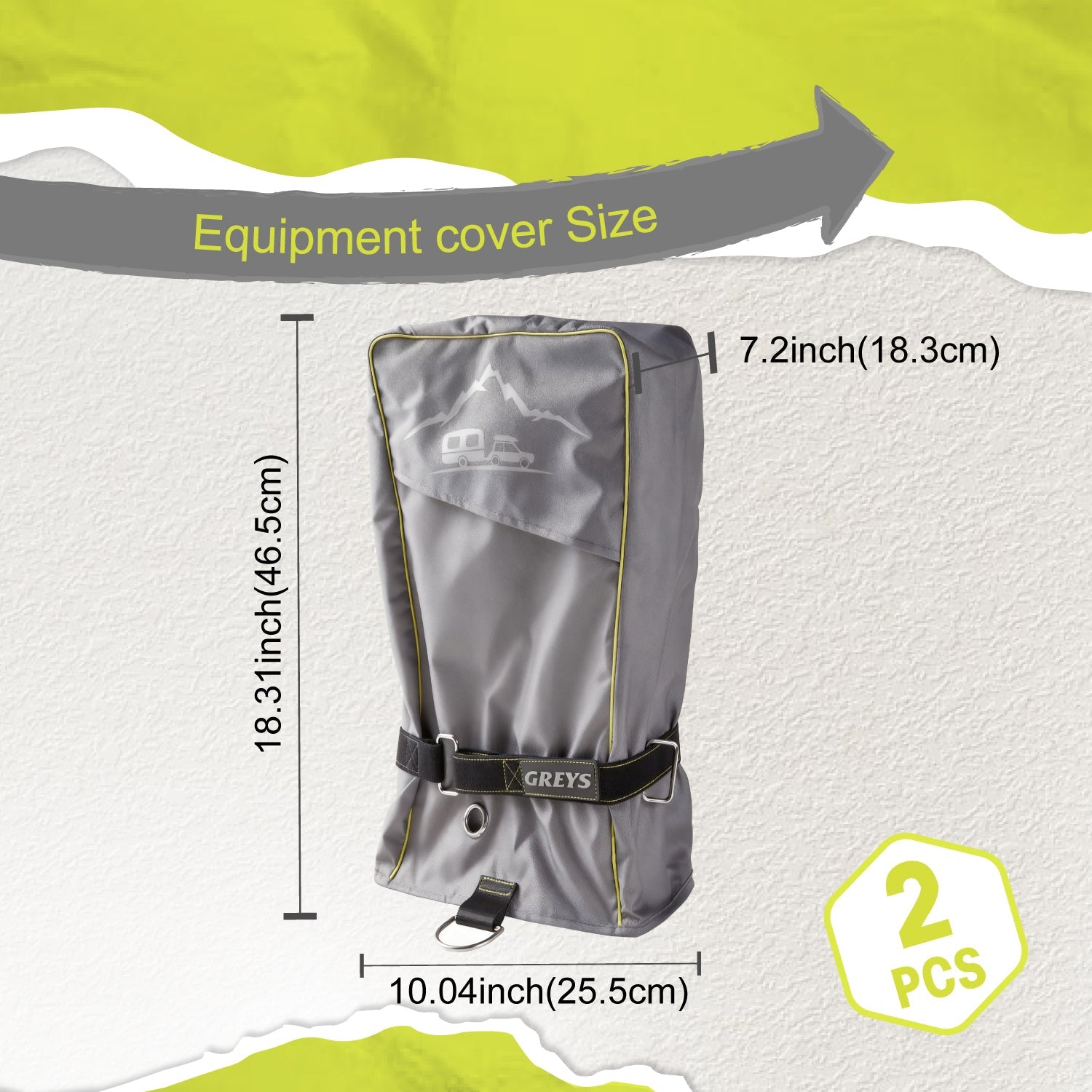 COMFACO RV Electric Tongue Jack Head Cover, Features 3 Layers of Water-Resilient Breathable Material & Adjustable Drawstring Closure, Universal Protective Cover for Outside RV Parts RV Accessories, 18"H x 7.5"W x 8.5"D