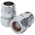 LTWFITTING Chrome Plated Brass 15mm OD x 1/2-Inch Male BSPT Compression Connector Fitting(Pack of 2)