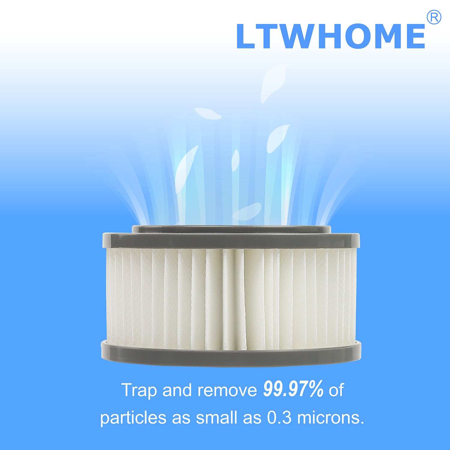 LTWHOME Replacement HEPA Filter Fit for Dirt Devil Type F15, Compares to 3SS0150001 (Pack of 6)