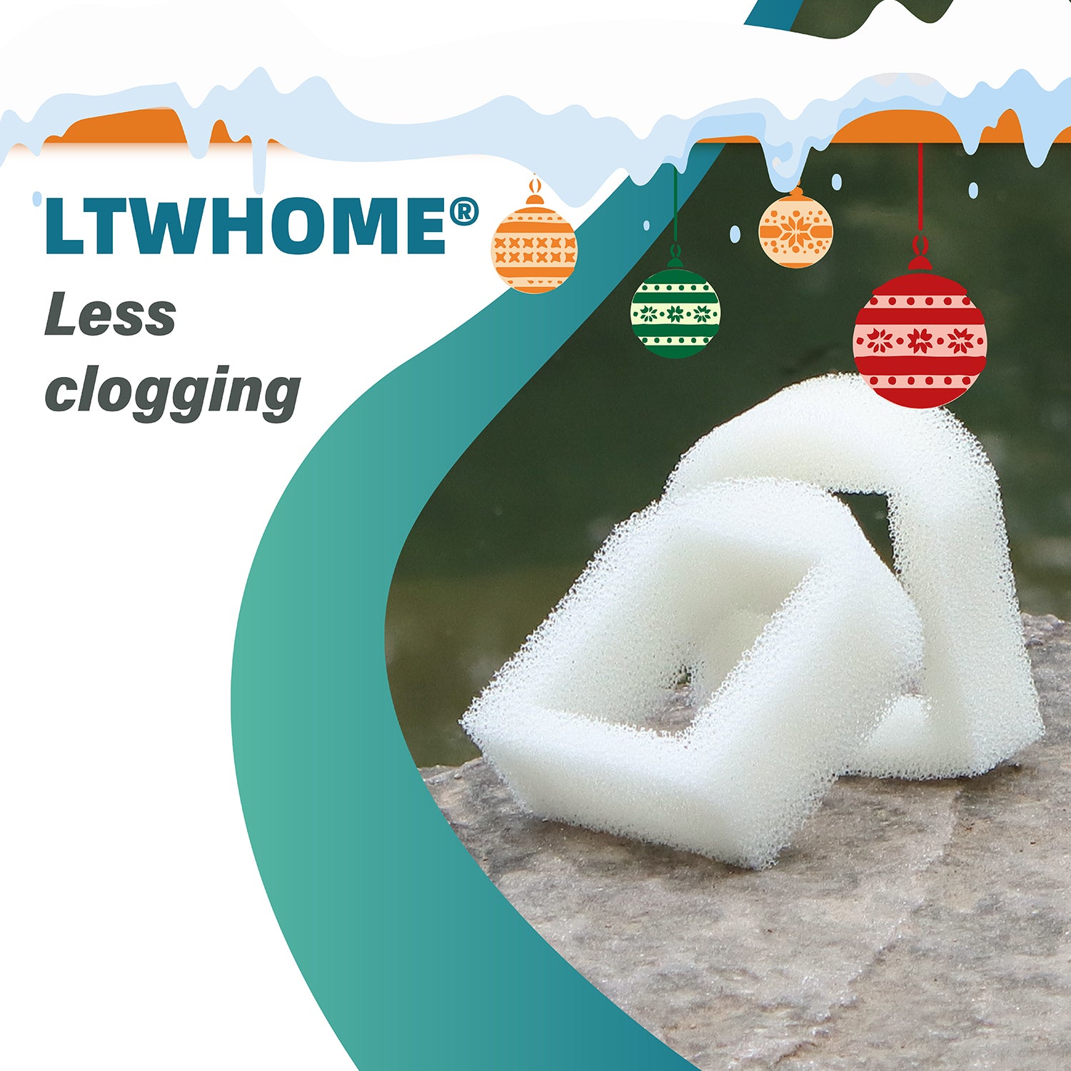 LTWHOME Replacement Foam Filter Compatible with Drinkwell Stainless Steel 360, Lotus, Avalon, and Pagoda (Pack of 12)