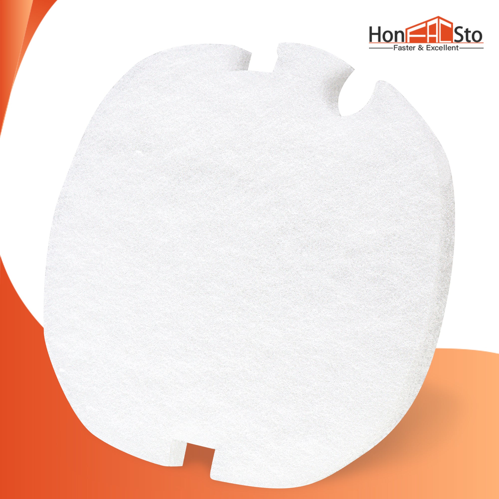 LTWHOME Replacement White Fine Wool Filter Pads Fit for AquaManta EFX 300/400 External Filter (Pack of 6)
