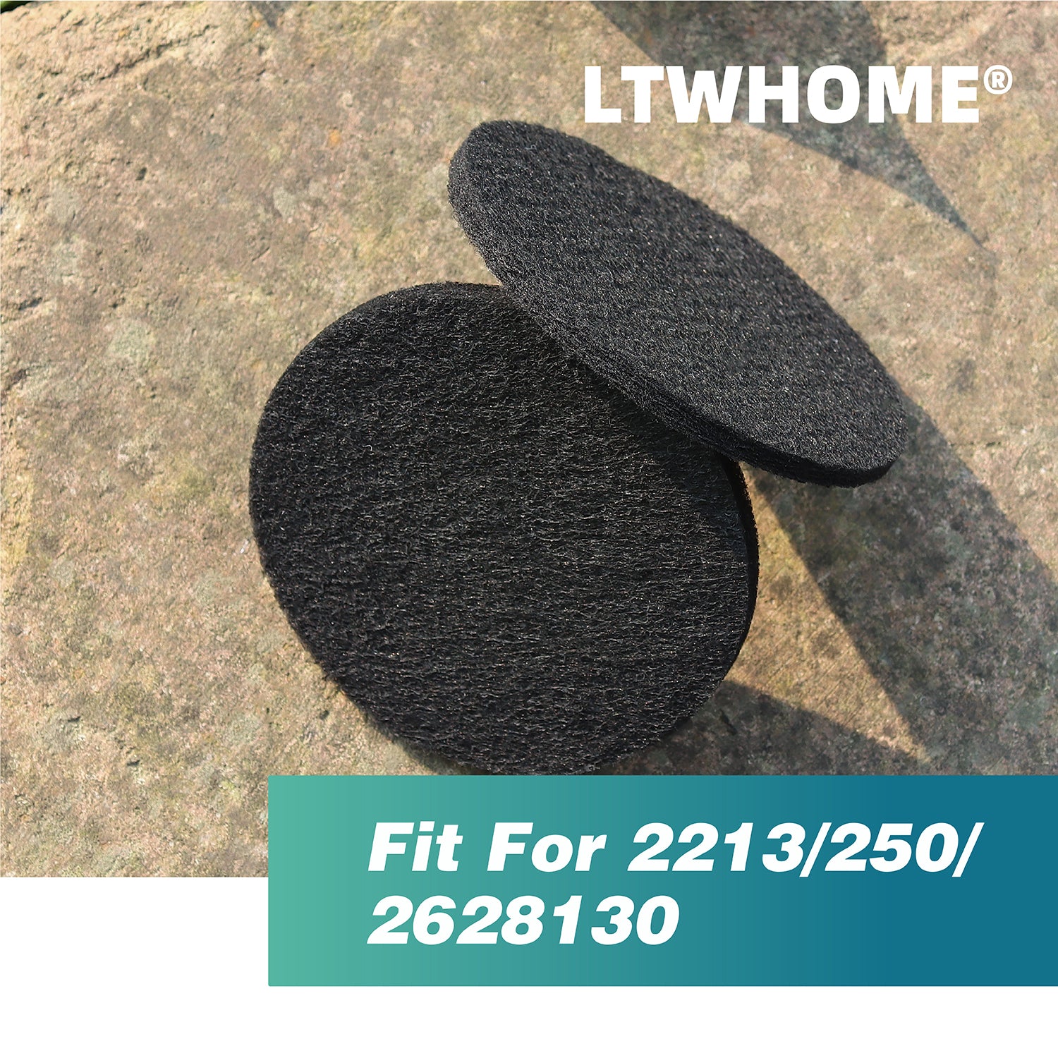 LTWHOME Activated Carbon Filter Pads Suitable for Classic 2213/250 2628130(Pack of 6)
