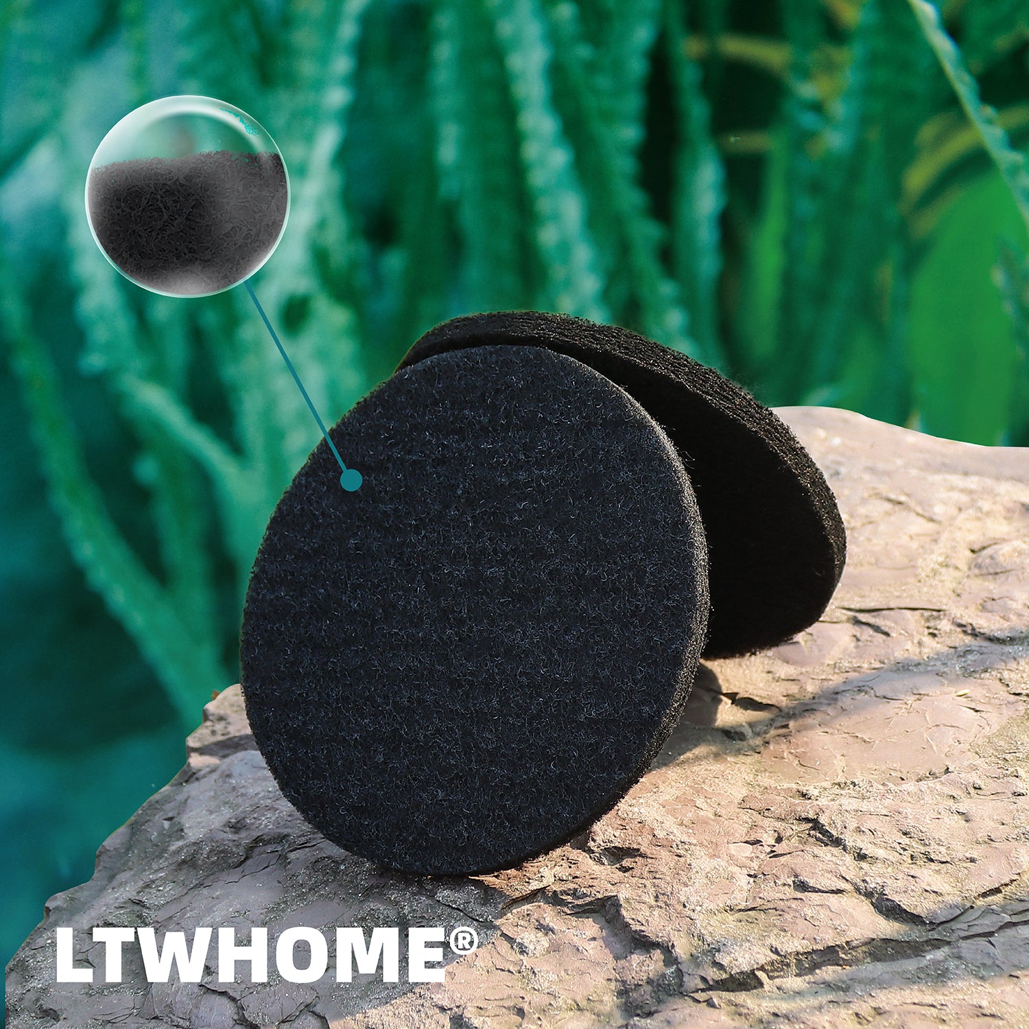 LTWHOME Activated Carbon Filter Pads Suitable for Classic 2213/250 2628130(Pack of 6)