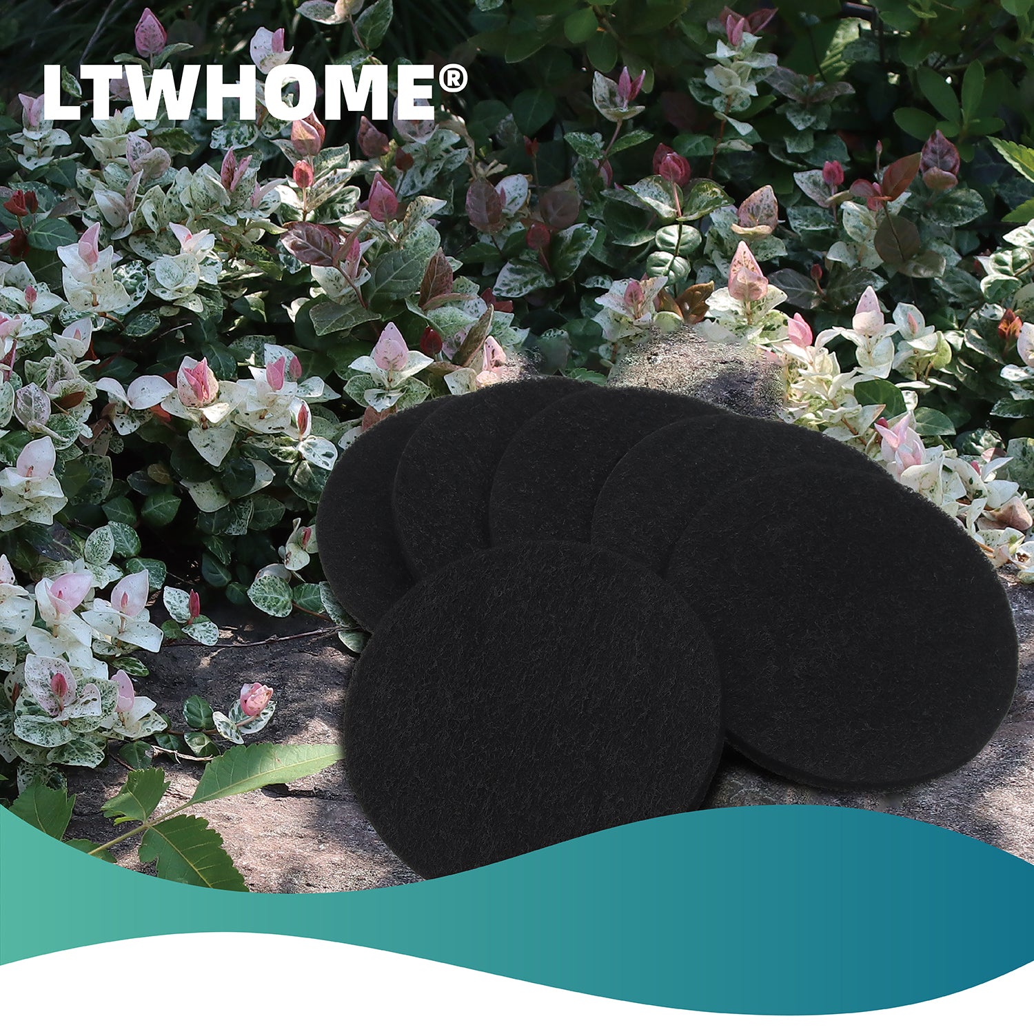 LTWHOME Activated Carbon Filter Pads Suitable for Classic 2213/250 2628130(Pack of 6)