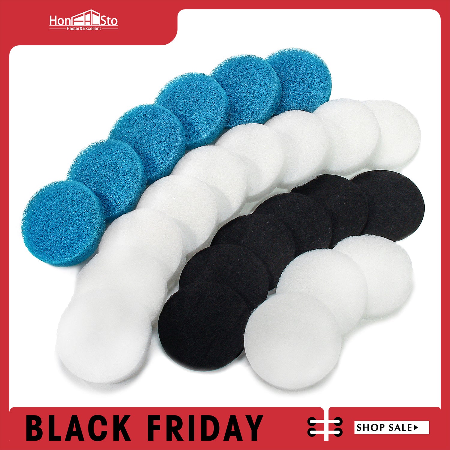 LTWHOME Value Pack of Carbon Filter, Coarse Filter and Fine Filter Pads Set Suitable for Classic 2217/600 2616175 (Pack of 24)