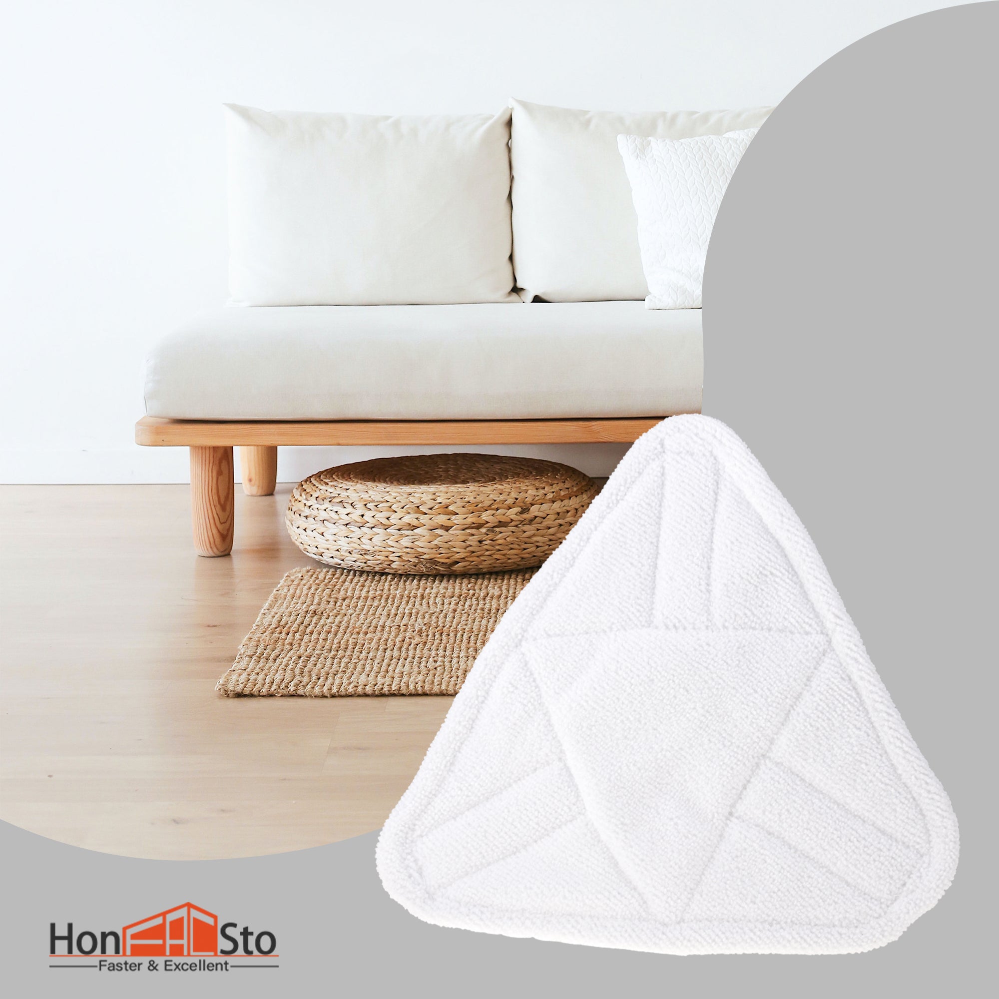 LTWHOME Washable Microfibre Replacement Pads Suitable for Holme Steam Mop (Pack of 6)