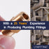 LTWFITTING Brass Pipe Hex Nipple Fitting 1/8 inch NPT x 1/8 inch BSPT Male (Pack of 10)