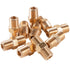 LTWFITTING Brass Pipe Hex Nipple Fitting 1/8 inch NPT x 1/8 inch BSPT Male (Pack of 25)