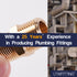 LTWFITTING Brass Pipe Hex Nipple Fitting 1/4 inch NPT x 1/4 inch BSPT Male (Pack of 25)