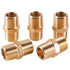 LTWFITTING Brass Pipe Hex Nipple Fitting 3/8 inch NPT x 3/8 inch BSPT Male (Pack of 5)