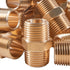 LTWFITTING Brass Pipe Hex Nipple Fitting 1/2 inch NPT x 1/2 inch BSPT Male (Pack of 200)