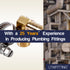 LTWFITTING 2 Sets Instant Hose Repair Kit 1/4 inch BSPT x 10mm ID Brass 90 Deg Elbow with 10-16mm SS316 Clamp