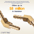 LTWFITTING 45 Deg Elbow Brass Barb Fitting 3/16 x 3/16 Inch Hose ID (Pack of 25)