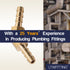 LTWFITTING 45 Deg Elbow Brass Barb Fitting 3/16 x 3/16 Inch Hose ID (Pack of 25)