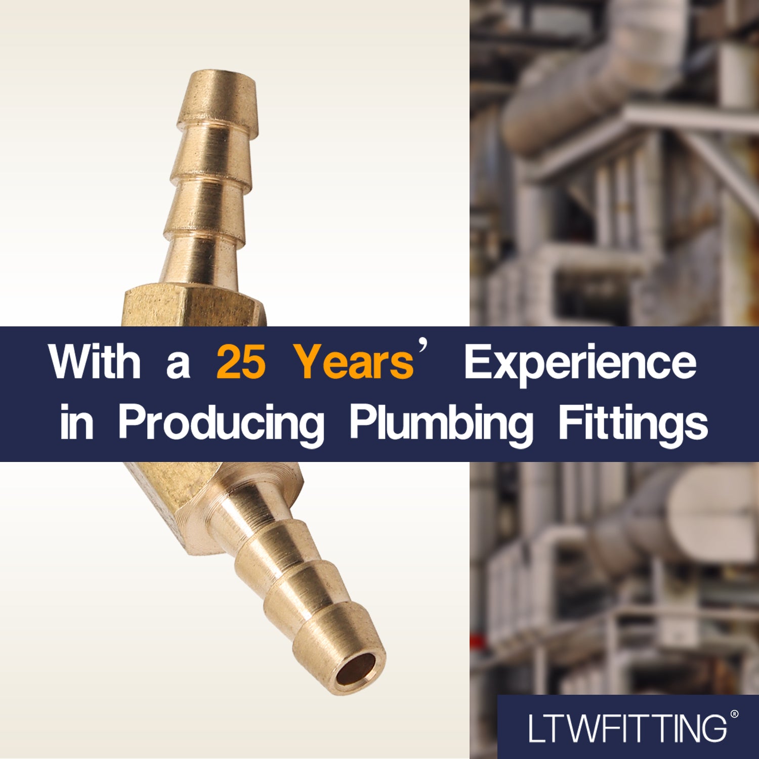 LTWFITTING 45 Deg Elbow Brass Barb Fitting 3/16 x 3/16 Inch Hose ID (Pack of 500)