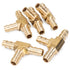 LTWFITTING Brass Barb Tee Fitting 5/16 inch / 8 mm ID Hose (Pack of 5)