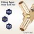 LTWFITTING Brass Barb Tee Fitting 5/16 inch / 8 mm ID Hose (Pack of 200)