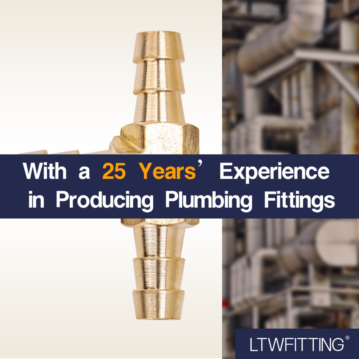LTWFITTING Brass Barb Tee Fitting 5/16 inch / 8 mm ID Hose (Pack of 200)