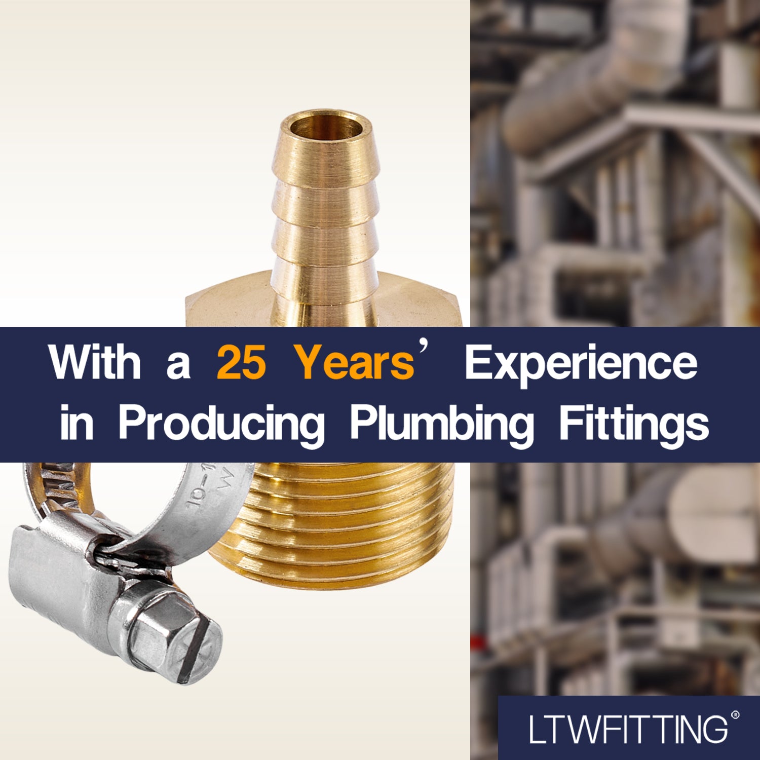 LTWFITTING 2 Sets Instant Hose Repair Kit 3/4 inch BSPT x 10mm ID Brass Coupler with 10-16mm SS316 Clamp