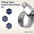 LTWFITTING 2 Sets Instant Hose Repair Kit 1/4 inch BSPT x 12mm ID Brass Coupler with 10-16mm SS316 Clamp
