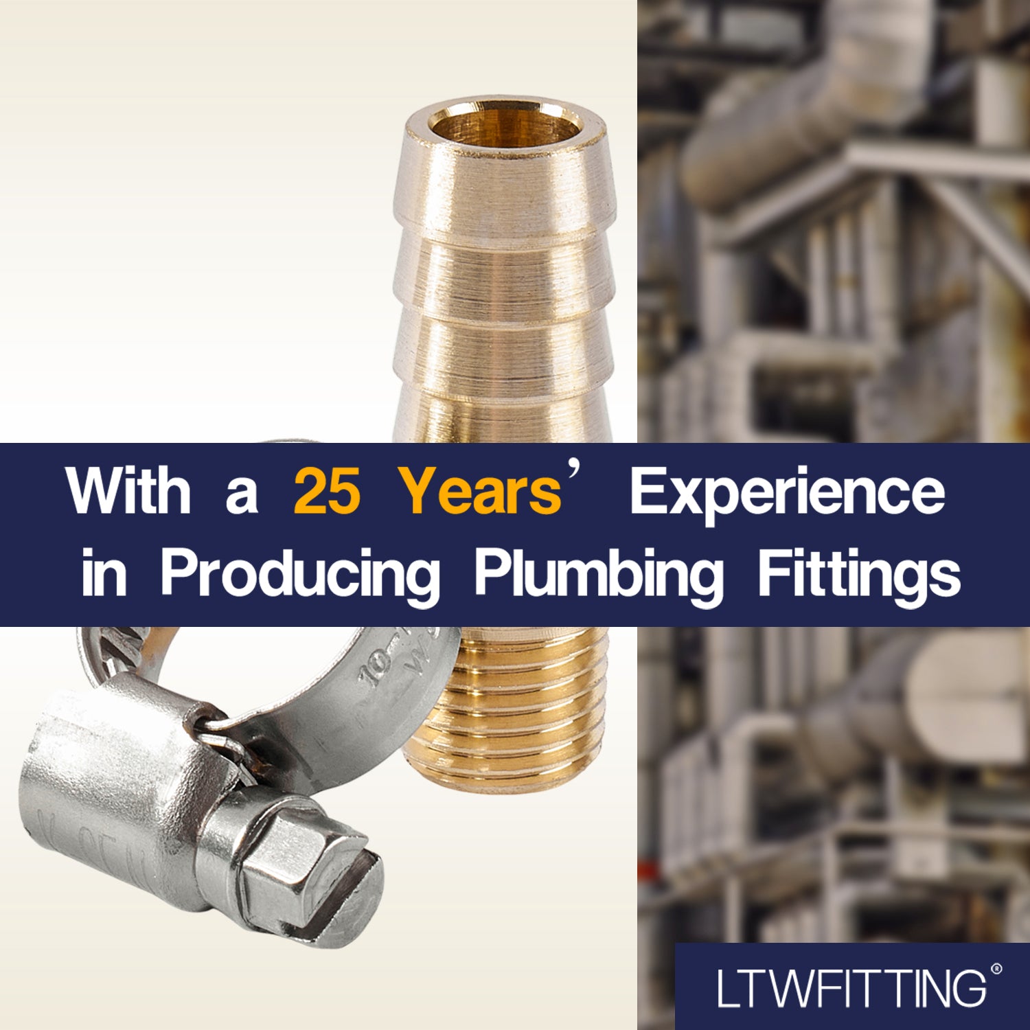 LTWFITTING 2 Sets Instant Hose Repair Kit 1/4 inch BSPT x 12mm ID Brass Coupler with 10-16mm SS316 Clamp