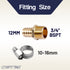 LTWFITTING 2 Sets Instant Hose Repair Kit 3/4 inch BSPT x 12mm ID Brass Coupler with 10-16mm SS316 Clamp