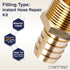 LTWFITTING 2 Sets Instant Hose Repair Kit 3/4 inch BSPT x 12mm ID Brass Coupler with 10-16mm SS316 Clamp