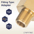 LTWFITTING Brass Pipe 1/2 Female x 1/4 Male BSP Adapter Fuel Gas Air (Pack of 5)
