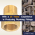 LTWFITTING Brass Pipe 1/2-Inch Female x 1/2-Inch Male BSP Adapter Fuel Gas Air(Pack of 5)