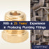 LTWFITTING Brass BSP Pipe Hex Head Plug Fittings 1/4-Inch Male BSPP Air Fuel Water Boat (Pack of 5)