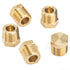 LTWFITTING Brass BSP Pipe Hex Head Plug Fittings 3/8-Inch Male BSPP Air Fuel Water Boat (Pack of 5)