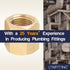 LTWFITTING Brass BSP Pipe Cap Fittings 1/8-Inch Female BSPP Air Fuel Water Boat (Pack of 1300)