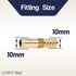 LTWFITTING Brass Barb Splicer Mender 10mm ID Hose Fitting Air Water Fuel Boat (Pack of 25)