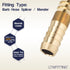 LTWFITTING Brass Barb Splicer Mender 10mm ID Hose Fitting Air Water Fuel Boat (Pack of 25)