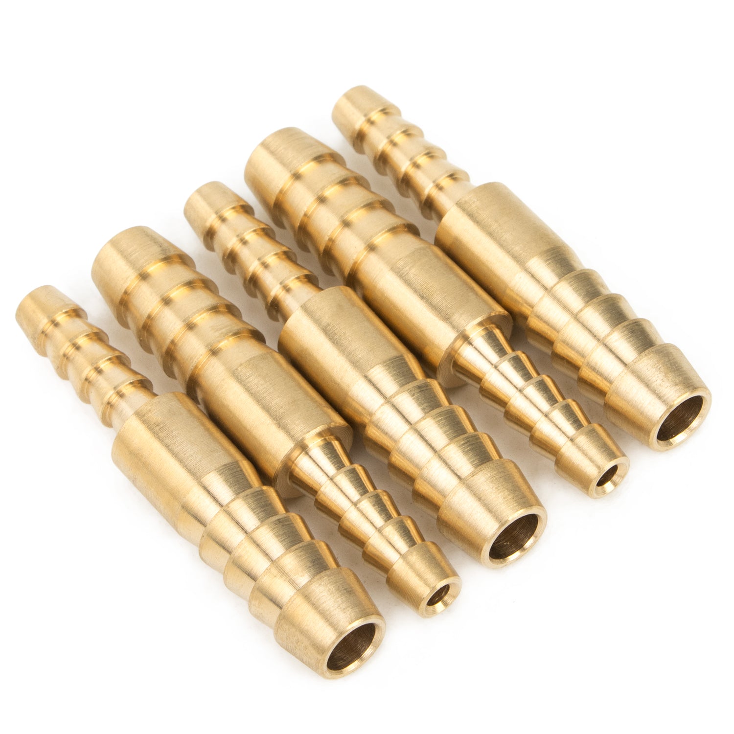 LTWFITTING Brass Barb Hose Reducing Splicer Mender 3mm ID Hose x 6mm ID Hose Fitting Air Water Fuel Boat (Pack of 5)