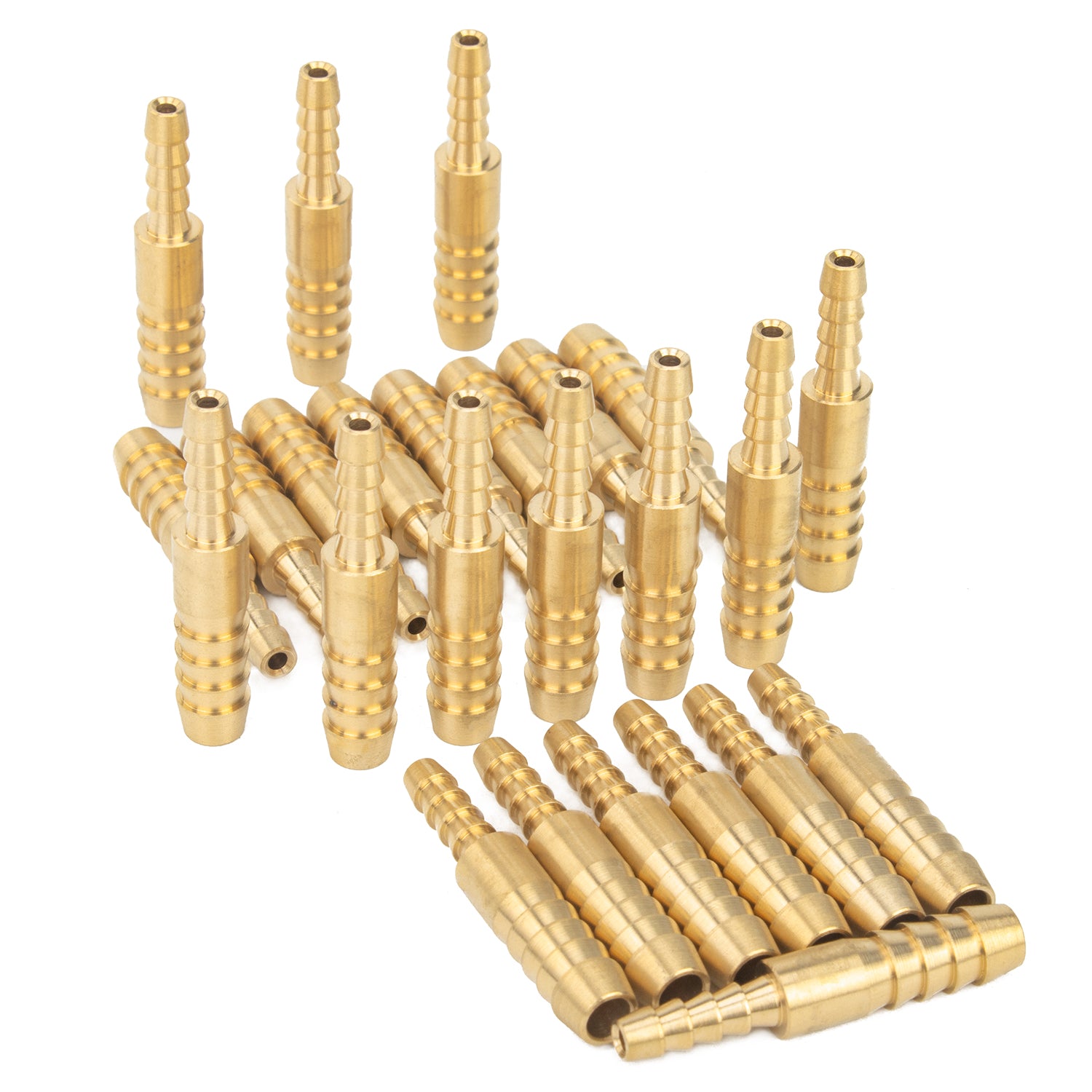 LTWFITTING Brass Barb Hose Reducing Splicer Mender 3mm ID Hose x 6mm ID Hose Fitting Air Water Fuel Boat (Pack of 25)