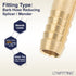 LTWFITTING Brass Barb Hose Reducing Splicer Mender 6mm ID Hose x 10mm ID Hose Fitting Air Water Fuel Boat (Pack of 25)