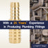 LTWFITTING Brass Barb Hose Reducing Splicer Mender 10mm ID Hose x 12mm ID Hose Fitting Air Water Fuel Boat (Pack of 25)