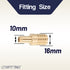 LTWFITTING Brass Barb Hose Reducing Splicer Mender 10mm ID Hose x 16mm ID Hose Fitting Air Water Fuel Boat (Pack of 25)