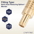 LTWFITTING Brass Barb Hose Reducing Splicer Mender 10mm ID Hose x 16mm ID Hose Fitting Air Water Fuel Boat (Pack of 5)