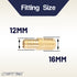 LTWFITTING Brass Barb Hose Reducing Splicer Mender 12mm ID Hose x 16mm ID Hose Fitting Air Water Fuel Boat (Pack of 5)