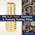 LTWFITTING Brass Barb Hose Reducing Splicer Mender 12mm ID Hose x 16mm ID Hose Fitting Air Water Fuel Boat (Pack of 5)