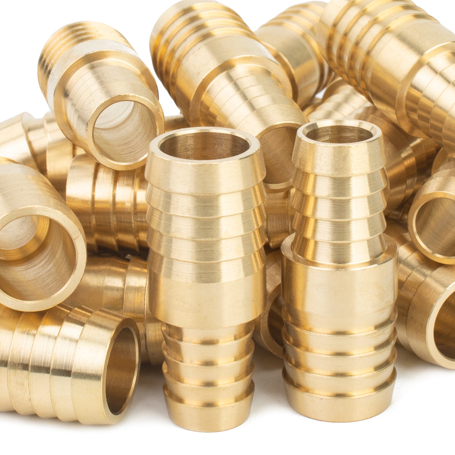 LTWFITTING Brass Barb Hose Reducing Splicer Mender 12mm ID Hose x 16mm ID Hose Fitting Air Water Fuel Boat (Pack of 400)