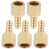 LTWFITTING Brass BSP Fitting Coupler/Adapter 1/4-Inch Female BSPP x 5/16-Inch(8mm) Hose Barb Fuel Gas Water (Pack of 5)