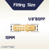 LTWFITTING Brass BSP Barbed Fitting Coupler / Connector 1/8-Inch Male BSPP x 3/8-Inch(10mm)Hose Barb Fuel Gas Water (Pack of 900)