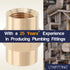 LTWFITTING Brass BSP Pipe Fitting 1/8-Inch Female BSPP Coupling Water Boat (Pack of 5)